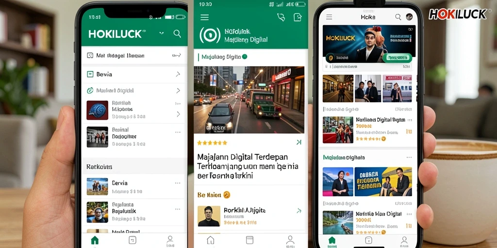 Antarmuka HOKILUCK yang menarik dan interaktif.
