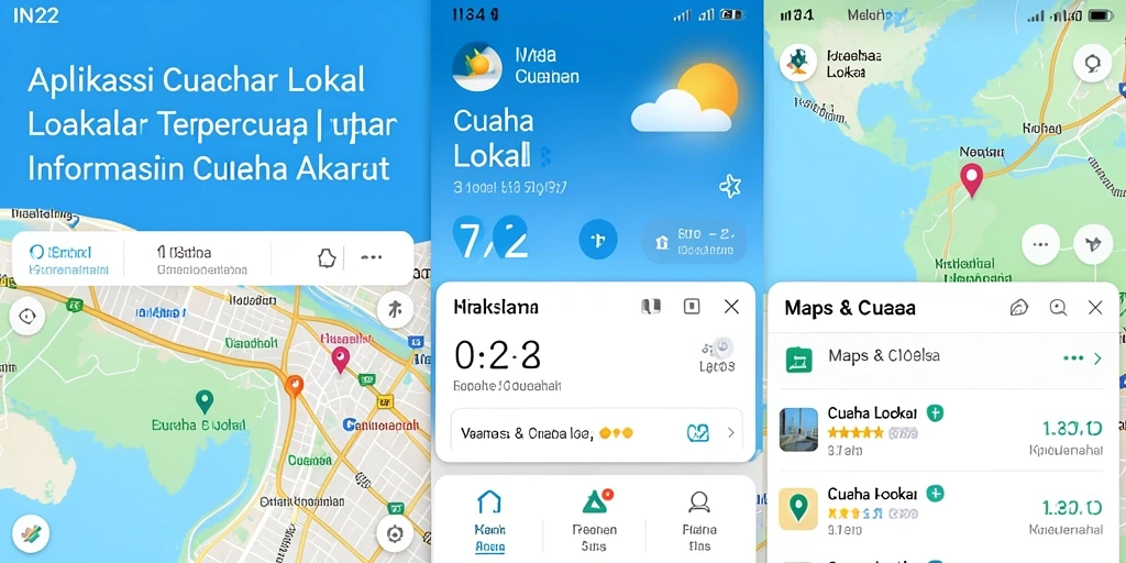 Antarmuka pengguna IN22 yang intuitif dan informatif tentang cuaca.