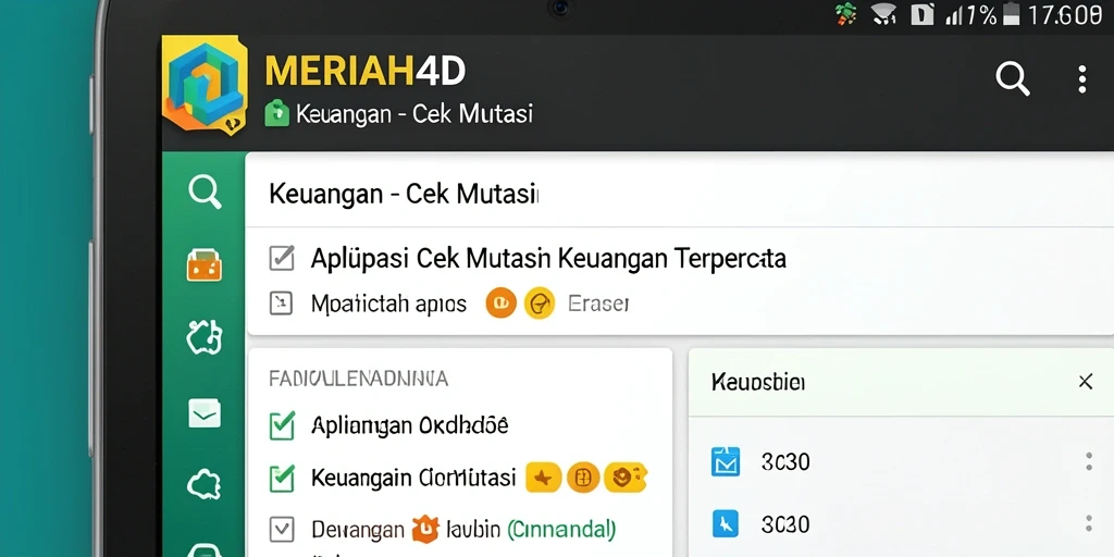 Tampilan antarmuka MERIAH4D untuk cek mutasi keuangan.