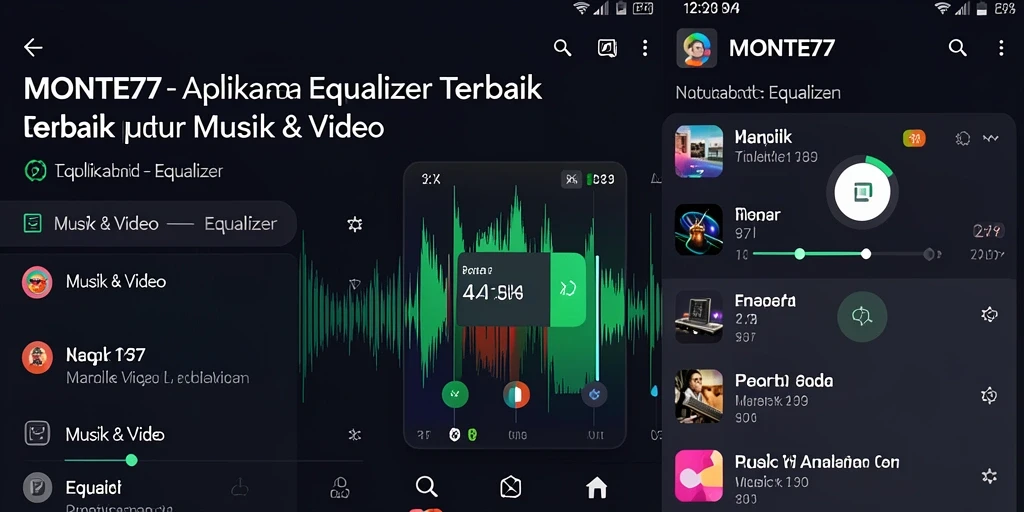 Tampilan antarmuka <strong>MONTE77</strong> yang sederhana dan fungsional untuk pengaturan Equalizer.