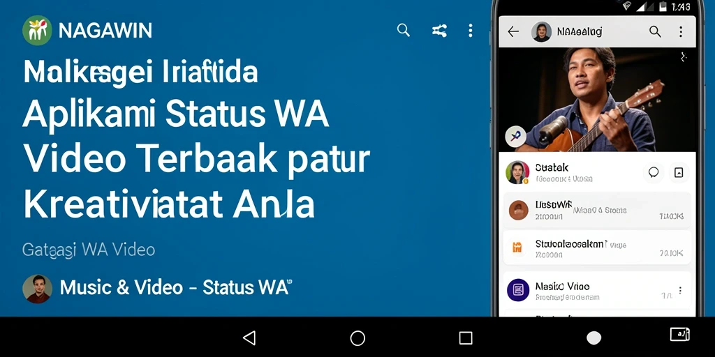 Tampilan antarmuka NAGAWIN yang menarik dan mudah digunakan untuk status WA.