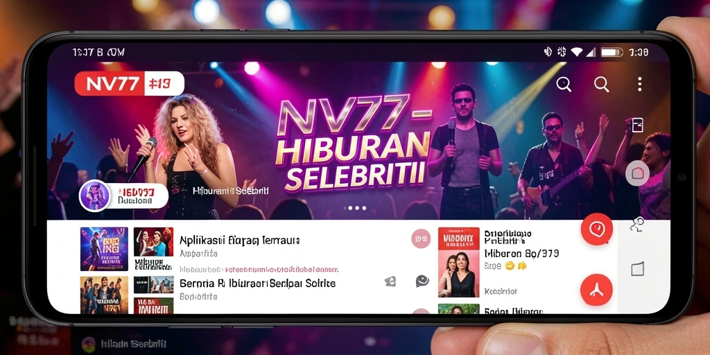 Antarmuka menarik dengan berita terbaru selebriti.