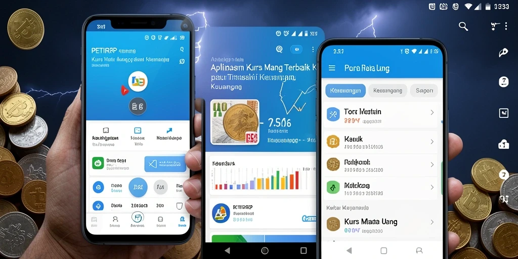 Tampilan antarmuka intuitif dari aplikasi Kurs Mata Uang PETIRRP.