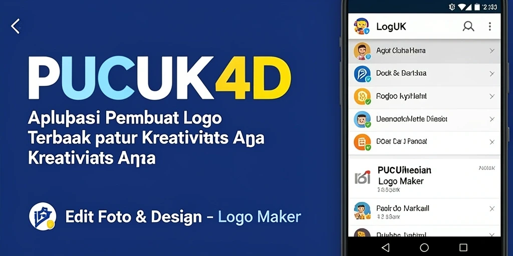 Tampilan antarmuka PUCUK4D yang ramah pengguna saat membuat logo.