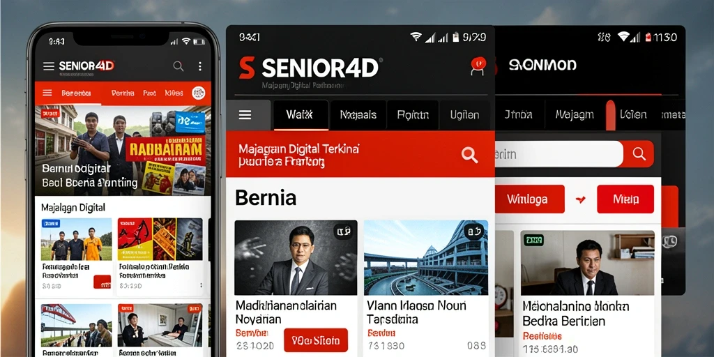 Tampilan antarmuka SENIOR4D yang modern dan informatif.