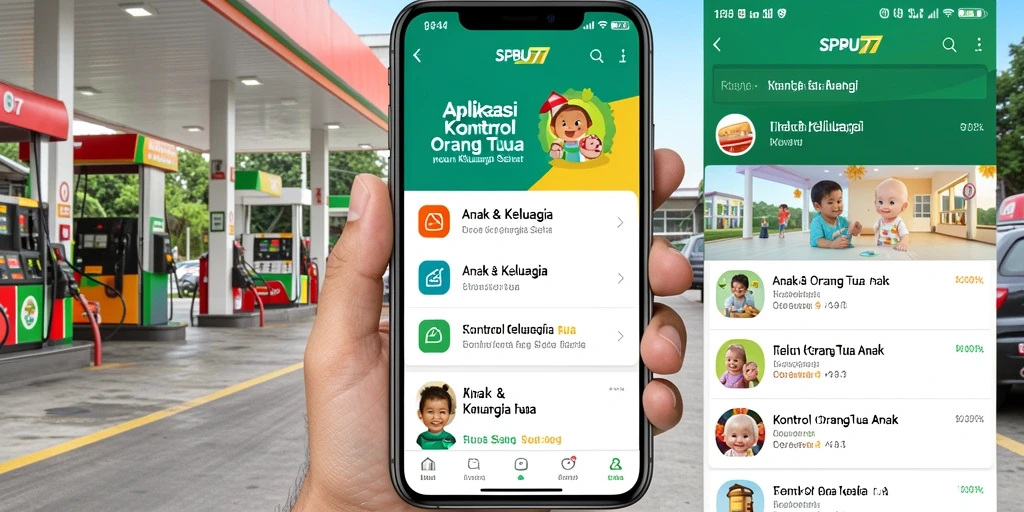 Antarmuka pengguna SPBU77 yang bersih dan intuitif.