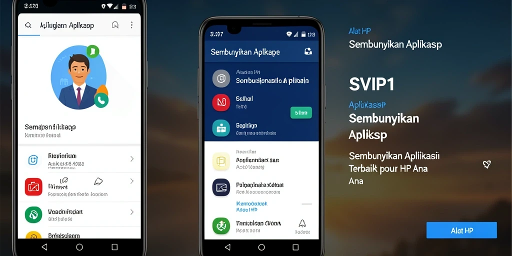 Tampilan antarmuka SVIP1 yang sederhana dan efektif untuk menyembunyikan aplikasi.