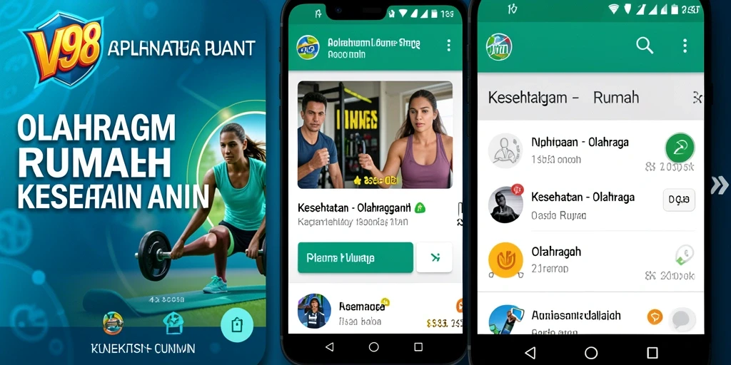 Tampilan antarmuka aplikasi V98 yang bersih dan informatif.