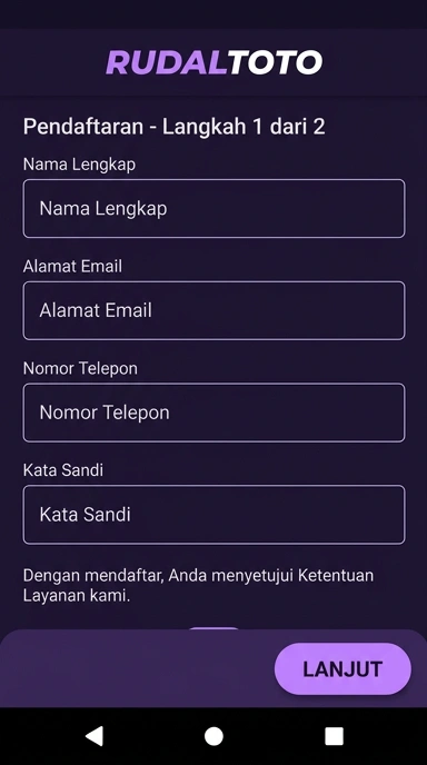 Panduan Registrasi Akun Baru Rudaltoto untuk Pengguna Android